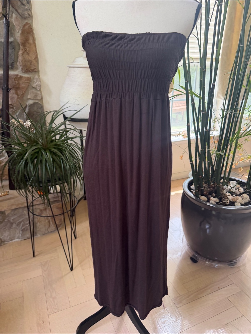 Strapless Brown Maxi Dress - Classic Women’s Summer Dress